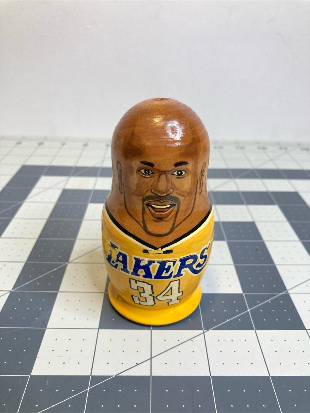 Los Angeles Lakers Nesting Dolls Hand Painted Wooden Shaq Kobe Fisher Fox Horry